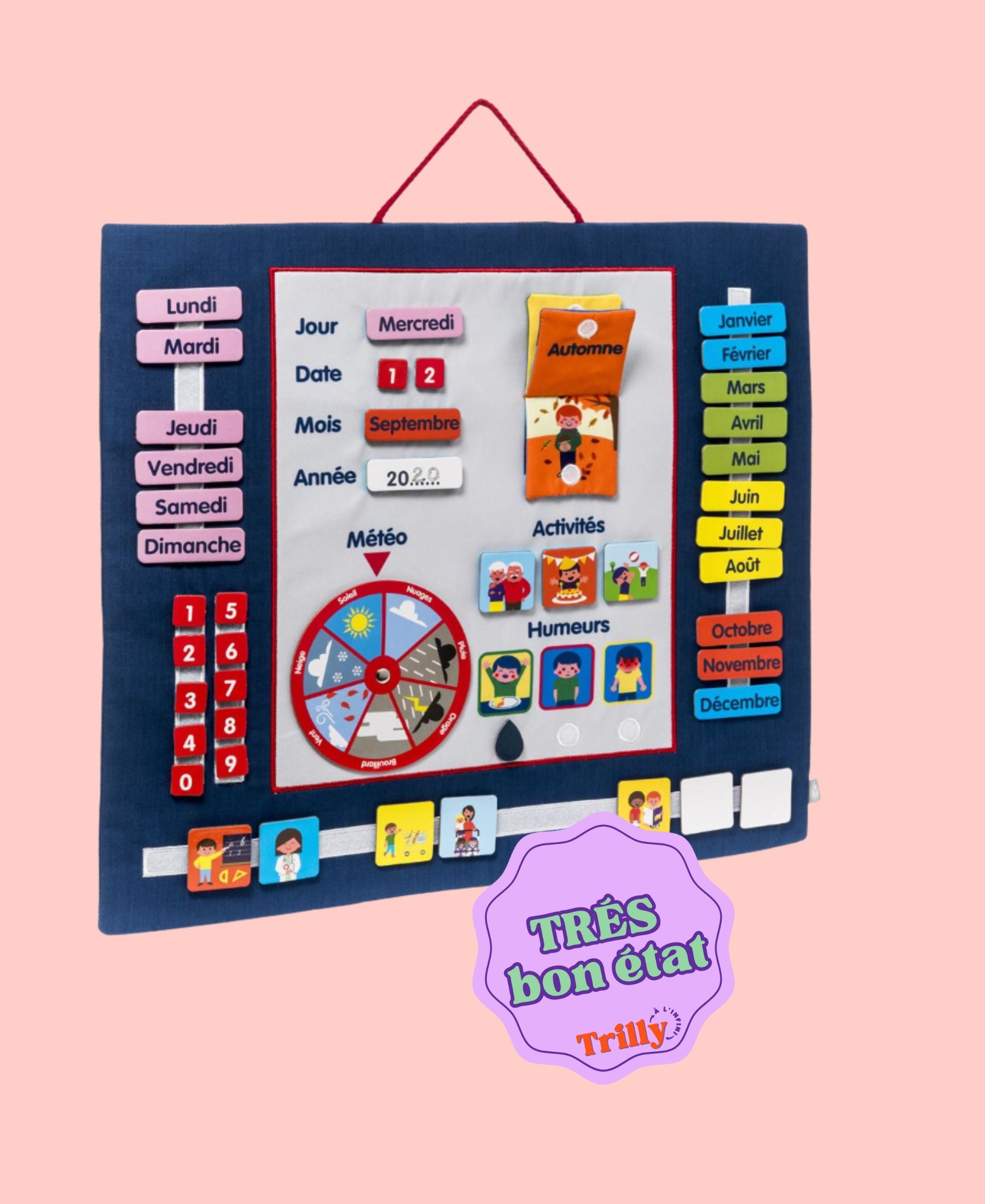 Calendrier en tissu Oxybul