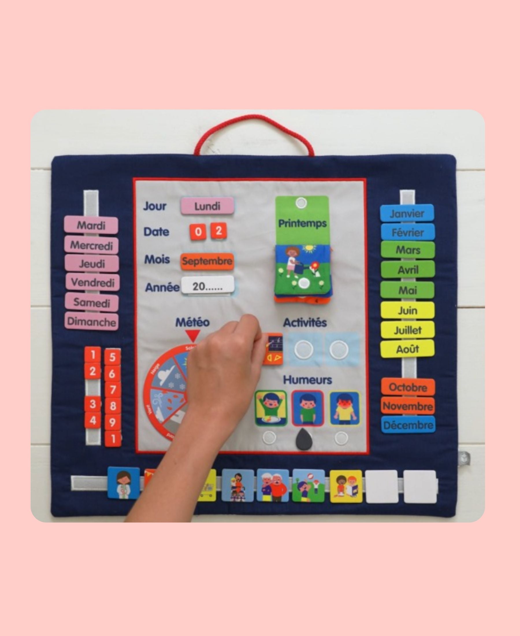 Calendrier en tissu Oxybul