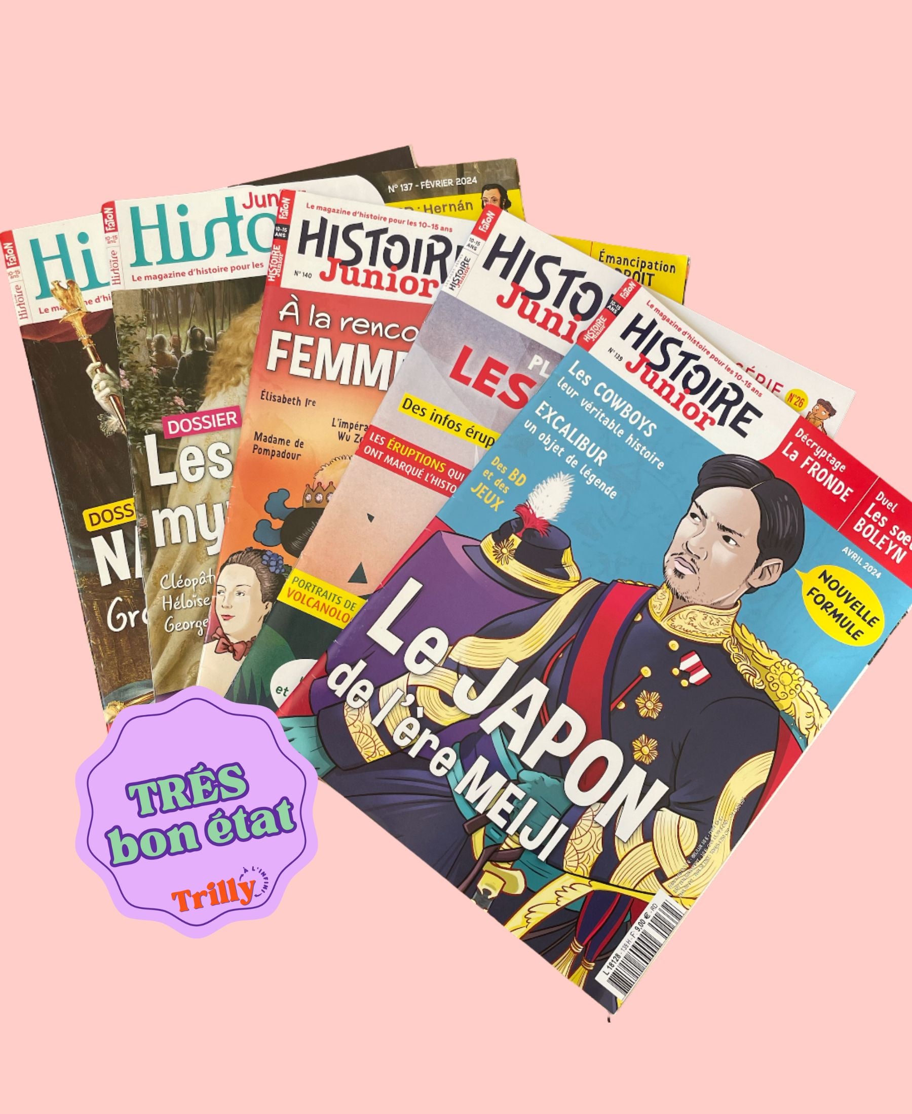 Lot de 5 magazines Histoire Junior