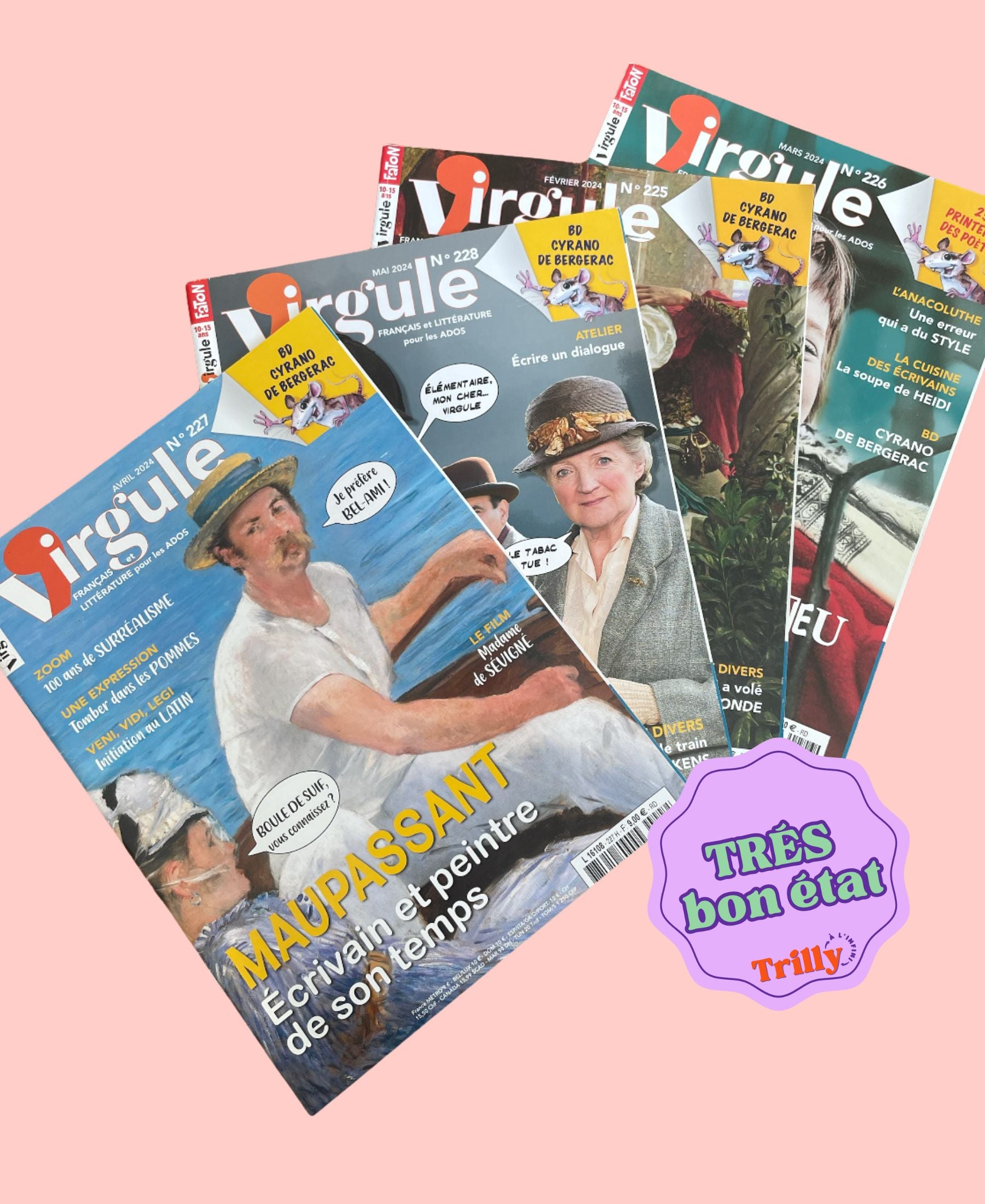 Lot de 4 magazines Virgule